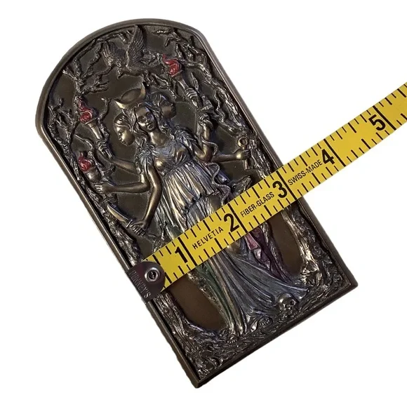 Hecate Triple Goddess Decorative Trinket Box Resin with Bronze Tones Accents